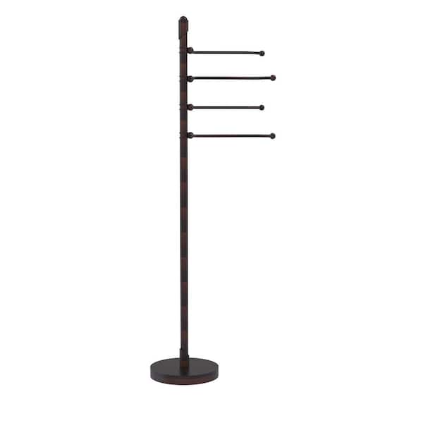 Allied Brass Soho Free Standing Towel Bar 4-Pivoting Swing Arm Towel Stand in Venetian Bronze