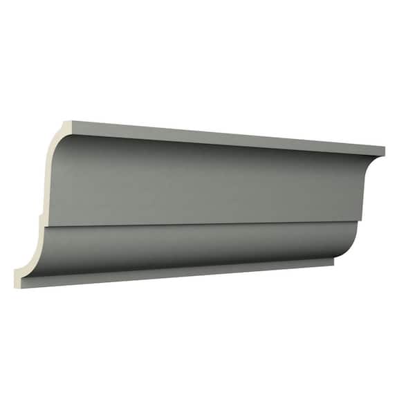 Ekena Millwork Iris 6.25 in. D x 9.75 in. W x 96 in. L Polyurethane Crown Moulding