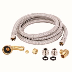 6 ft. Polymer Braided Dishwasher Kit with Adapters