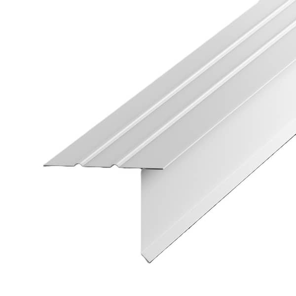 Amerimax Home Products F5 1/2 S-2.35 in. x 1.95 in. x 10 ft. White Premium Hemmed Steel Drip Edge Flashing