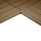 1/12 ft. x 1 ft. Quick Deck Composite Deck Tile Inside Corner Trim in Japanese Cedar (2-Pieces/Box)