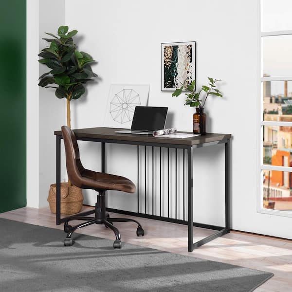 Homy Casa ZEN 47.2 in. Metal Frame Wood Computer Desk