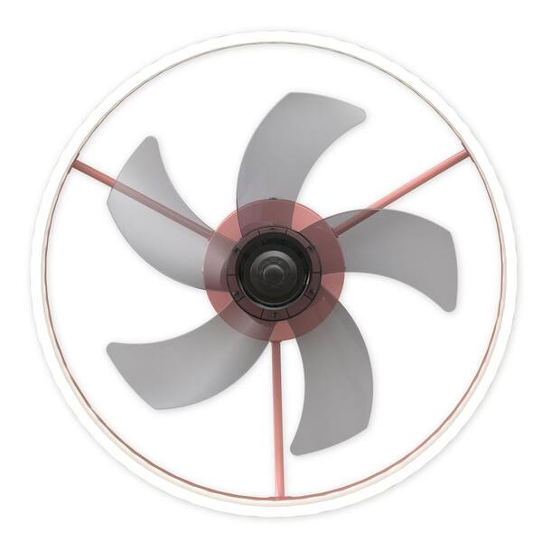Logmey Semi Flush Mount 19.7 in. LED Dimmable Indoor Pink