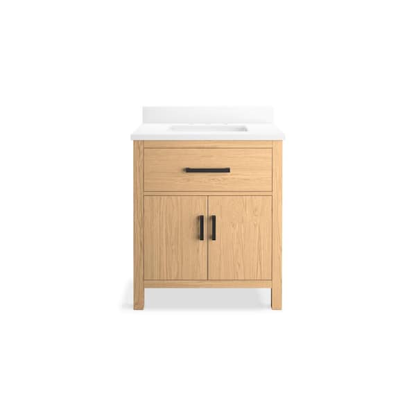 KOHLER Kresla 30.98in. Single Sink Freestanding White Bath Vanity with White Quartz Top Assembled
