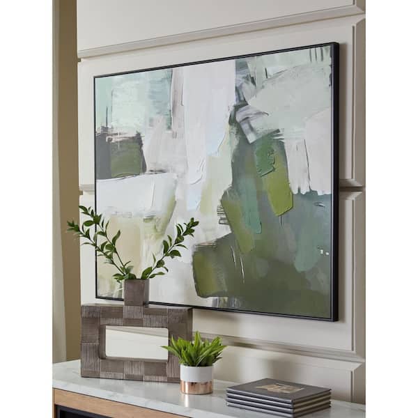 Vinick Framed Acrylic Painting Abstract Art Print 40 in. x 50 in.