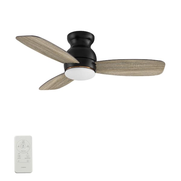 CARRO Trendsetter II 44 in. Integrated LED Indoor/Outdoor Black Smart Ceiling Fan with Light&Remote, Works w/Alexa/Google Home