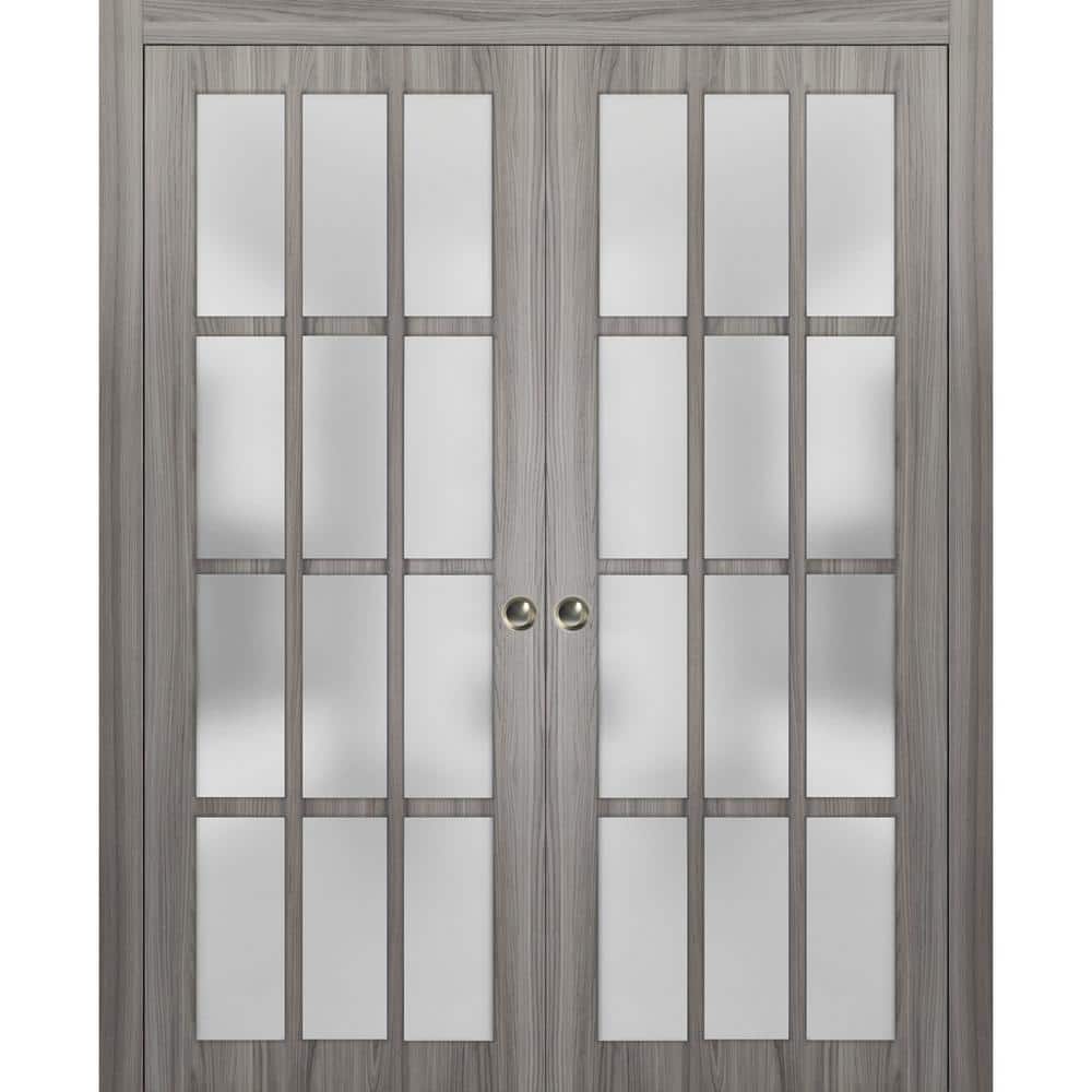 36 in. x 96 in. 2 Panel Ginger Ash Finished Solid Wood Sliding Door with Hardware price history on PriceWatchPro
