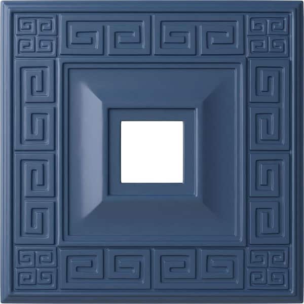 Ekena Millwork 1-1/8" x 18" x 18" Polyurethane Eris Ceiling Medallion, Hand-Painted Americana