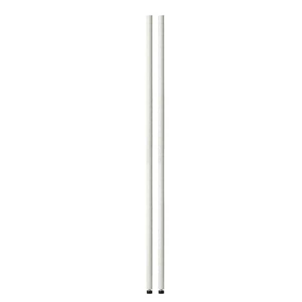 Honey-Can-Do 72 in. H Pole with Leg Levelers in White (2-Pack)