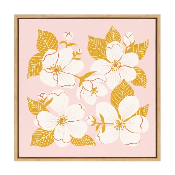 Kate and Laurel Sylvie Transitional Framed Canvas Wall Art 24 in. x 24 in.