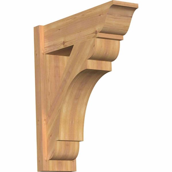 Ekena Millwork 8 in. x 28 in. x 24 in. Olympic Traditional Smooth Western Red Cedar Outlooker
