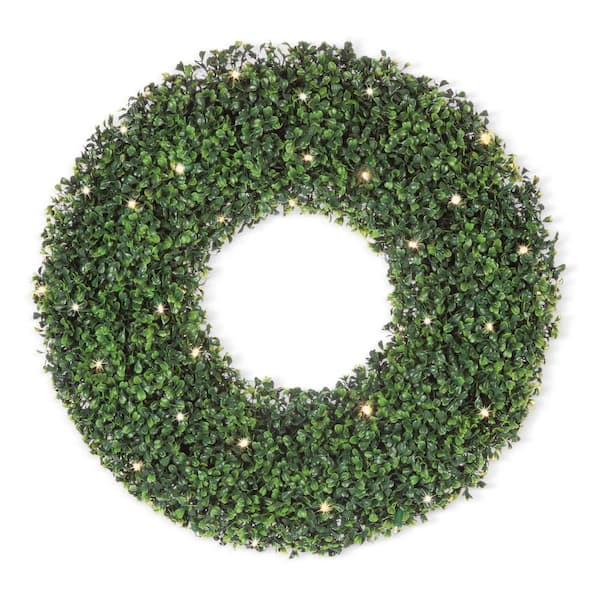 Sterling 24 in. Artificial D Boxwood Wreath