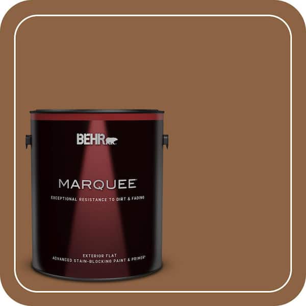 BEHR MARQUEE 1 gal. #260F-7 Caramel Latte Flat Exterior Paint & Primer