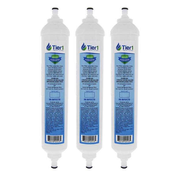 Tier1 GXRTQR Inline Comparable Replacement Water Filter Cartridge (3-Pack)