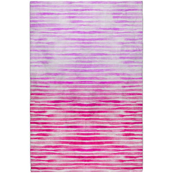 Dream Shag Premium Machine Washable Abstract ADS187 Pink 9 ft. x 12 ft. Area Rug