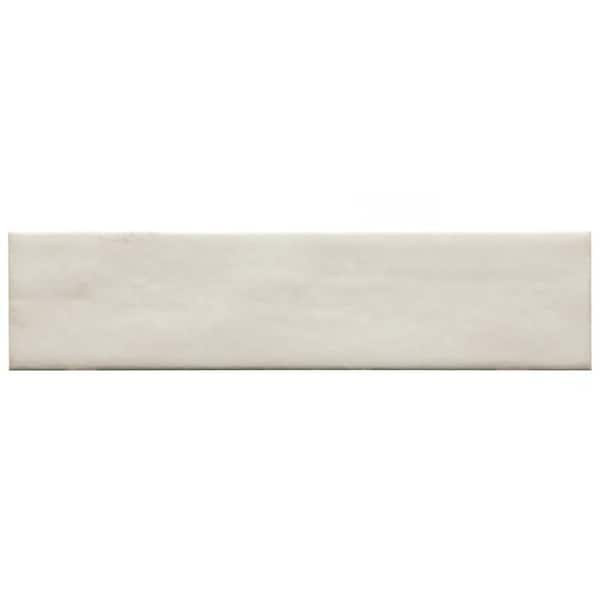 Tribeca Studio Gypsum White 2 in. x 10 in. Porcelain Wall Take Home Tile Sample