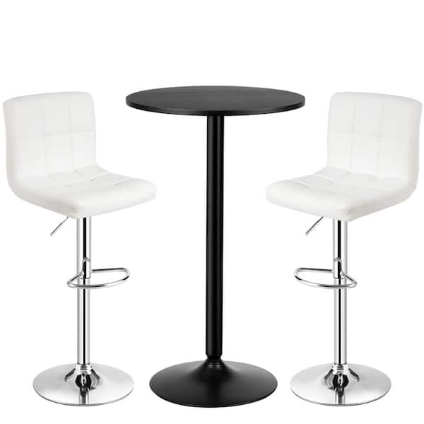 Classic Leather Table & Stool - Round