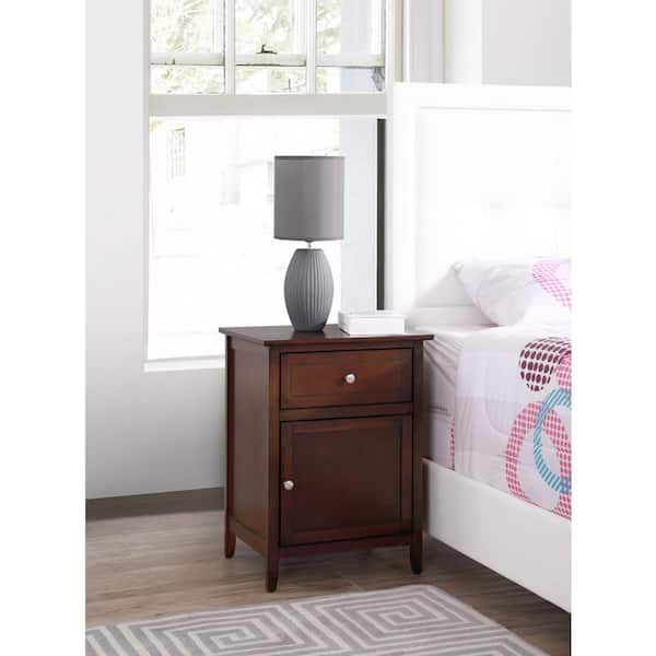 AndMakers Lzzy 1-Drawer Cappuccino Nightstand (25 in. H x 19 in. W x 15 in. D)