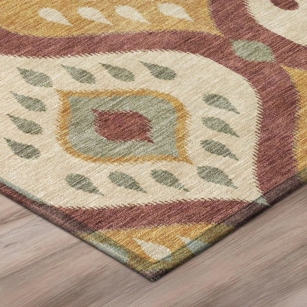 Chantille Machine Washable Indoor/Outdoor Abstract ACN3123 Garnet 2 ft. x 3 ft. Accent Rug