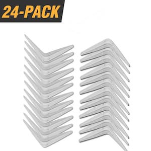 4 in. x 5 in. White Steel Shelf Bracket (24-Pack)