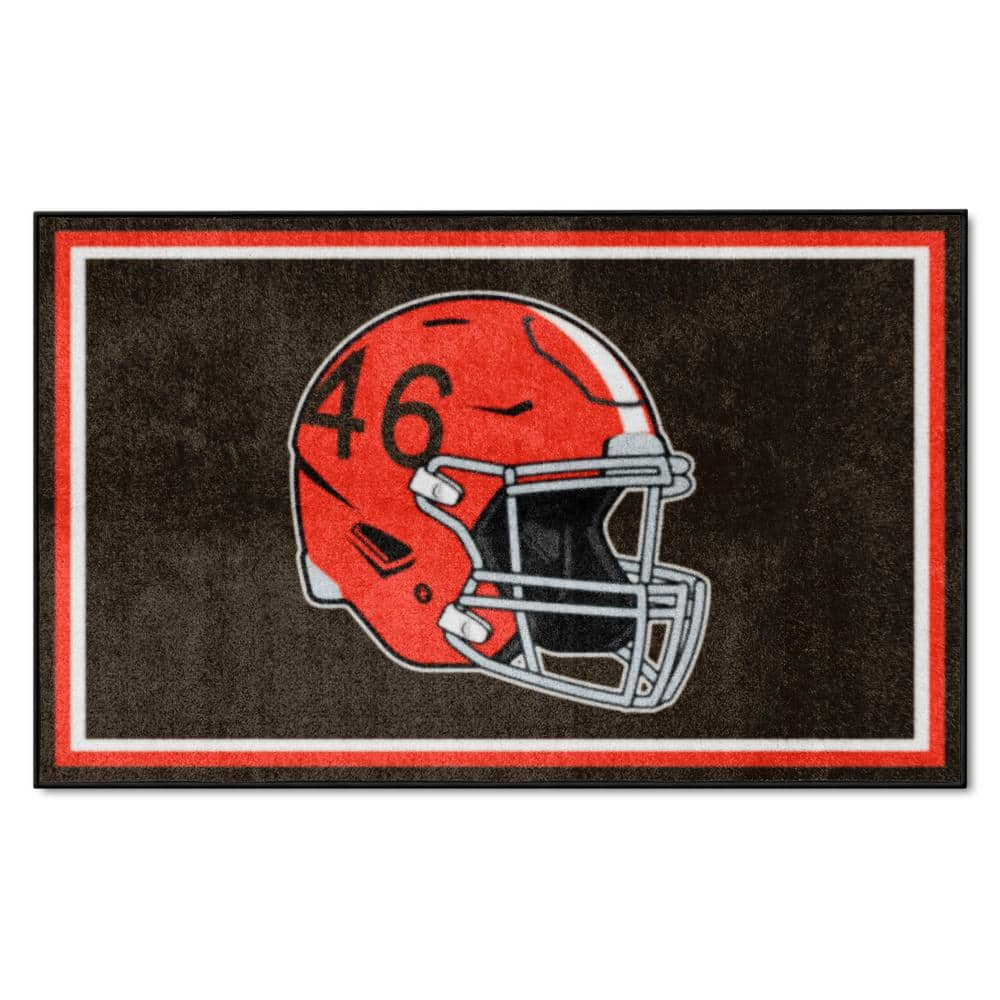 Cleveland Browns Silver NFL Team Logos Area Rug, Bedroom, Home US