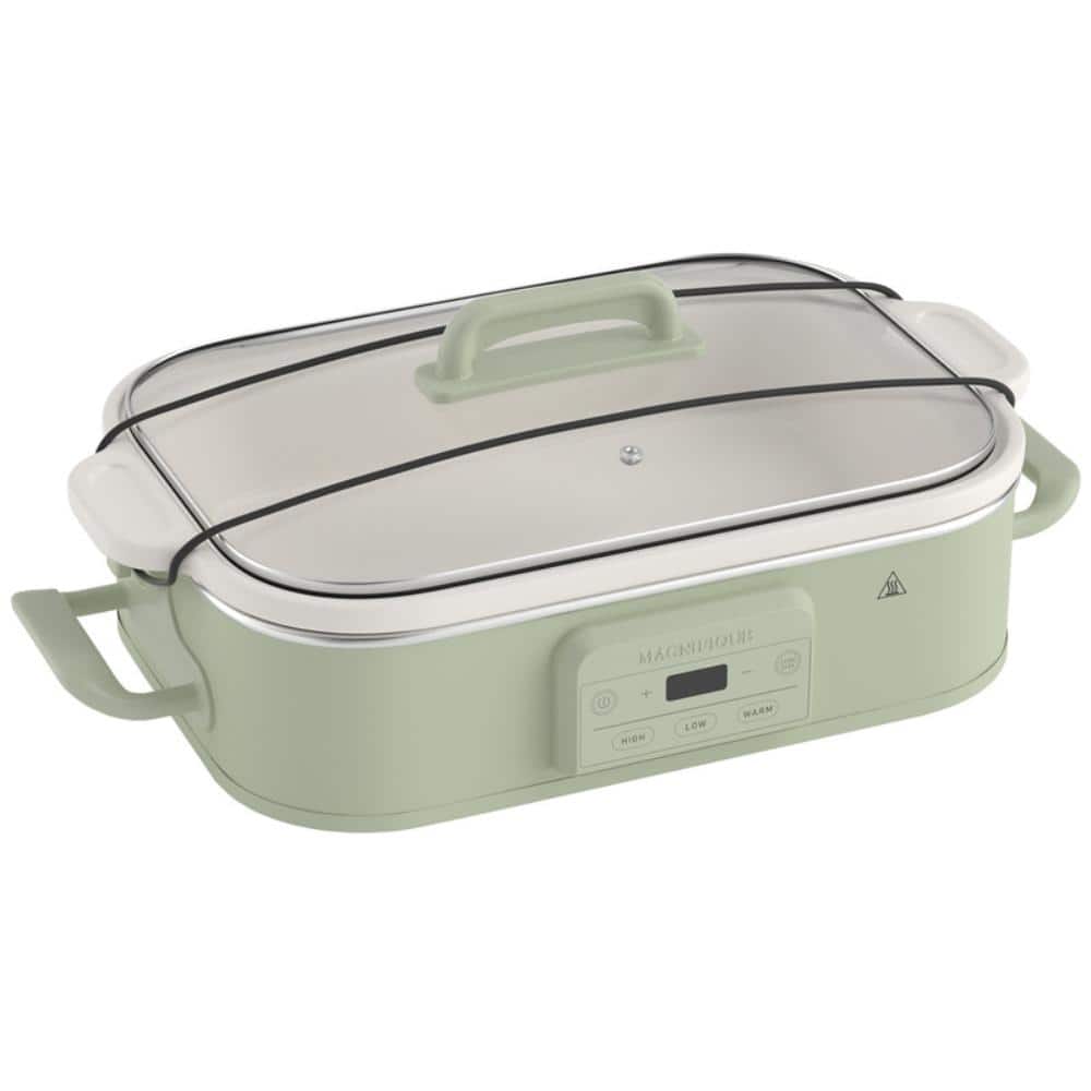 4qt Sage Green Rectangular Programmable Slow Cooker with Classic Ceramic Inner Pot for Daily Cooking, Dishwasher Safe price history on PriceWatchPro