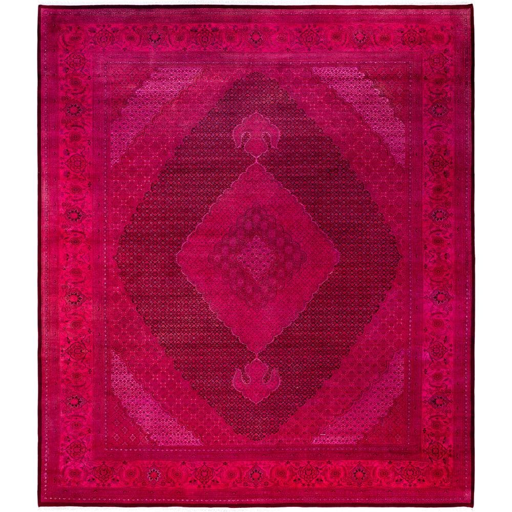 Fine Vibrance Pink 10 X 14 Hand-Knotted Wool Indoor Area Rug price history on PriceWatchPro
