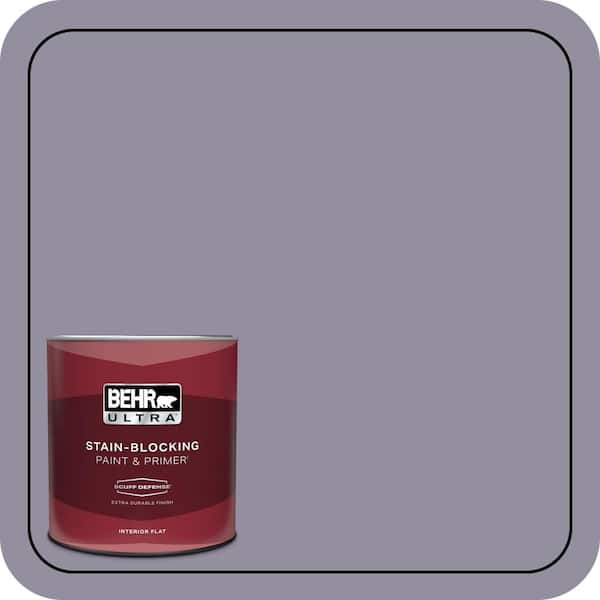 BEHR ULTRA 1 qt. #N560-4 Evening in Paris Extra Durable Flat Interior Paint & Primer