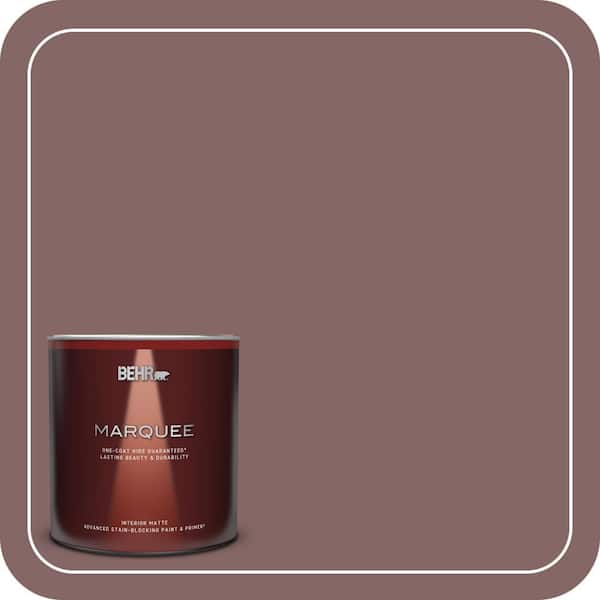 BEHR MARQUEE 1 qt. #130F-6 Brazil Nut Matte Interior Paint & Primer