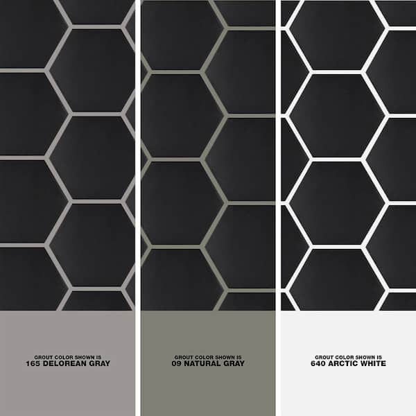 Apini Hex Matte White 9 in. x 10-1/2 in. Porcelain Floor and Wall Tile (7.14 sq. ft./Case) Apini Hex Matte White 9 in. x 10-1/2 in. Porcelain Floor and Wall Tile (7.14 sq. ft./Case)