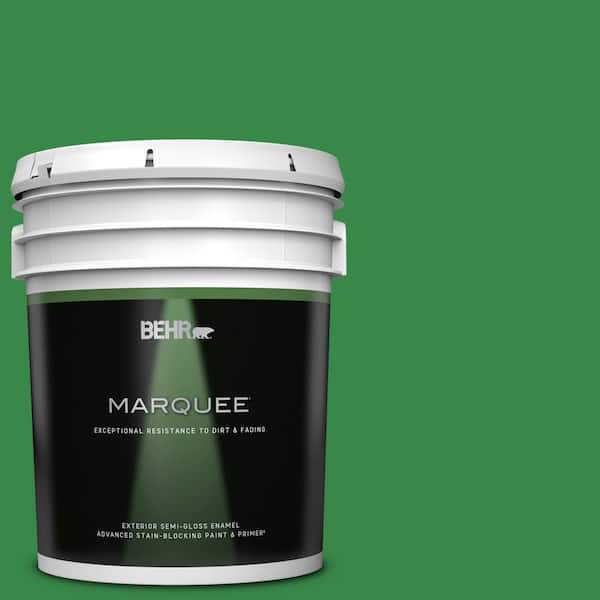 BEHR MARQUEE 5 gal. #P400-7 Paradise of Greenery Semi-Gloss Enamel Exterior Paint & Primer