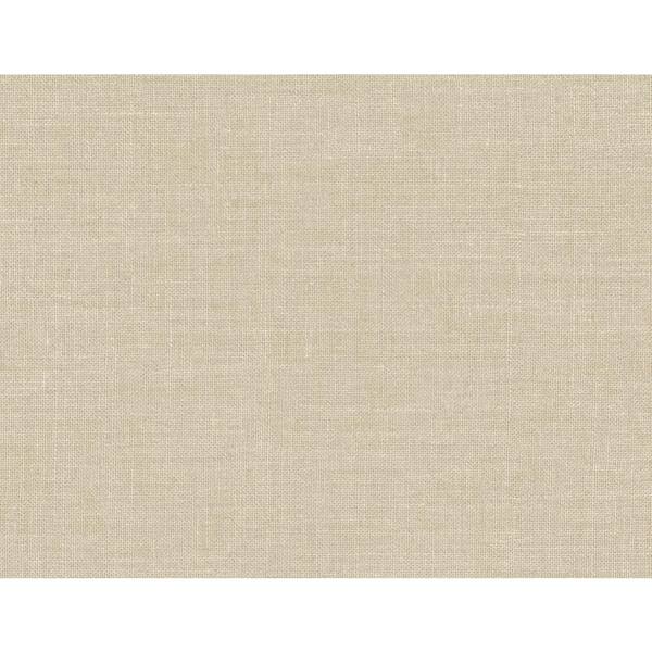 Seabrook Designs 60.75 sq. ft. Cafe Latte Hopsack Embossed Vinyl Unpasted Wallpaper Roll