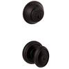Baldwin Prestige Carnaby Venetian Bronze Exterior Entry Knob and Single Cylinder Deadbolt Combo Pack Featuring SmartKey Security 380RDBCYKSMB11P
