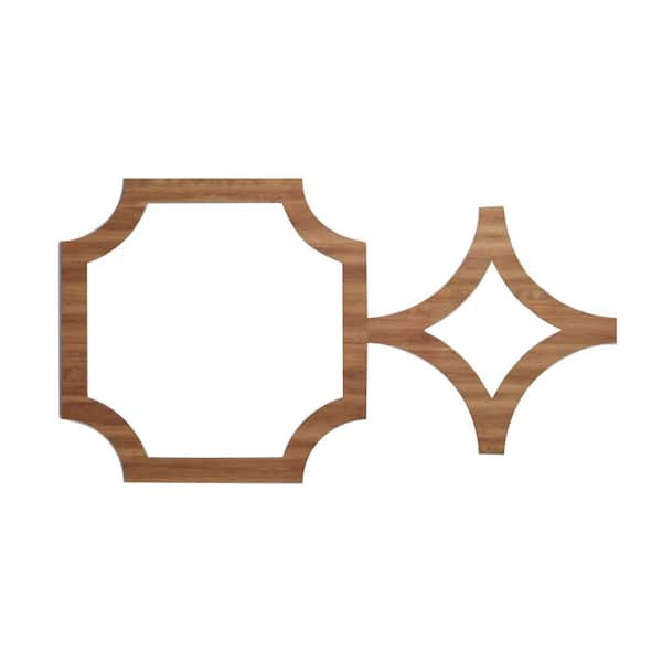 Ekena Millwork 42 3/8 in. x 23 3/8 in. x 1/4 in. Walnut Large Anderson Decorative Fretwork Wood Wall Panels (10-Pack)