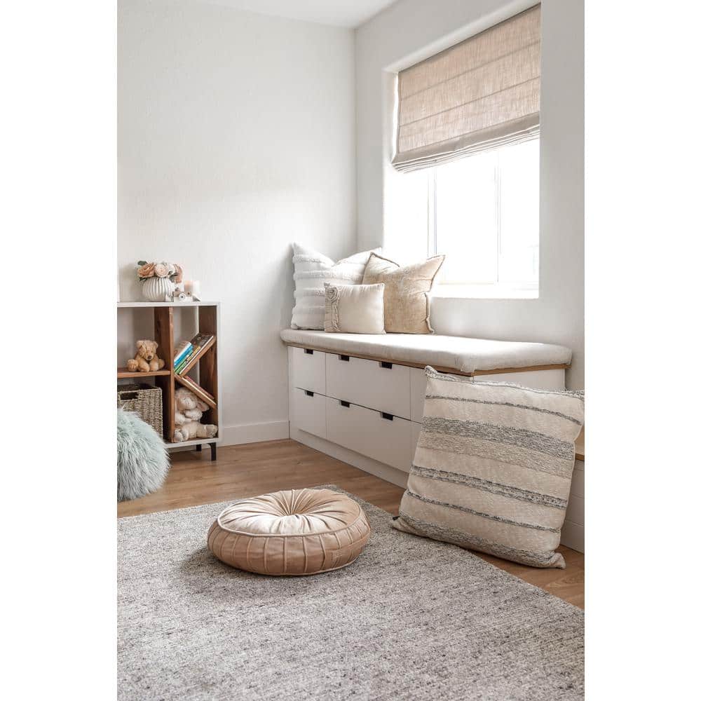Himalaya 9' x 12' Brown Wool and Viscose Tufted Area Rug