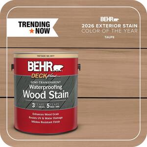 BEHR DECKplus 1 gal. #ST-121 Sandal Semi-Transparent Waterproofing