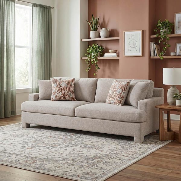Lazzara Pyhllis 90 Square Arm Chenille Rectangle Living Room Sofa