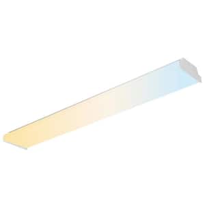 4 ft. 5360/4795/4200 Lumens Integrated LED Dimmable White Wraparound Light Selectable CCT