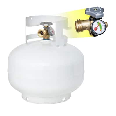 11 lbs. Squatty Steel Refillable Propane Cylinder with OPD Valve and Built in Gauge