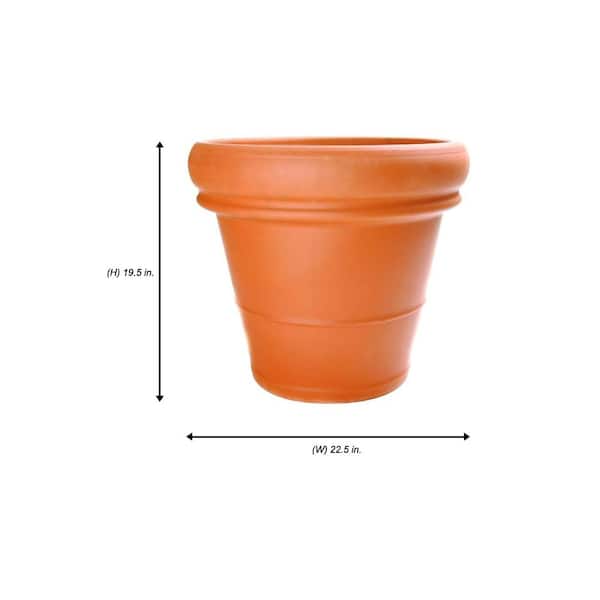Pennington 22 in. Extra Large Heavy Rimmed Terra Cotta Clay Pot 100043004 -  The Home Depot