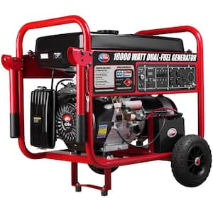 8,000-Watt Electric Start Propane and Gasoline Dual Fuel Portable Generator with Auto CO Shutoff