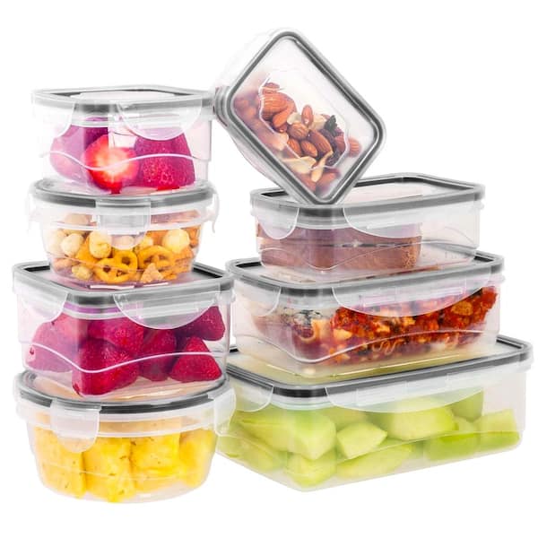  Food Storage Containers with Lids, 5 Pieces Set Airtight Food  Containers, Interchangeable Lock Design: Home & Kitchen