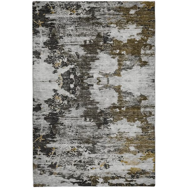 Dream Shag Premium Machine Washable Abstract ADS638 Taupe 10 ft. x 14 ft. Area Rug