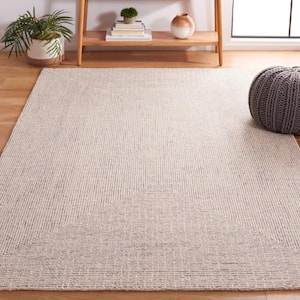 Abstract Gray/Ivory 4 ft. x 6 ft. Contemporary Marle Area Rug