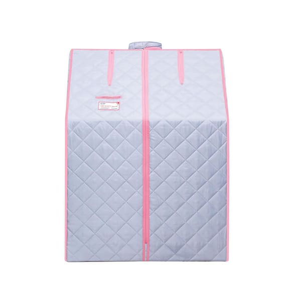 FUNKOL 1-Person Portable Half body Grey Infrared Sauna Tent with Infrared Panels and Foldable Chair
