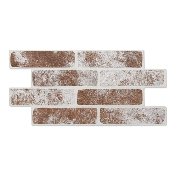 1/5 in. x 1 ft. x 2 ft. Red Brick Natural Clay Composite Flexible Stone Wall Tile Decorative Wall Paneling (6-Pack)