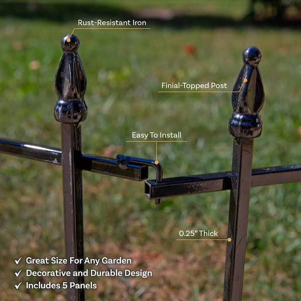Sunnydaze Decor Rustic 22 in. L x 15 in. H Wood Garden Fence (5-Pack) Sunnydaze Decor Rustic 22 in. L x 15 in. H Wood Garden Fence (5-Pack)