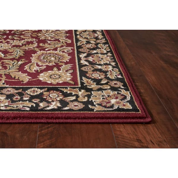 Caleb Red/Black 3 ft. x 5 ft. Area Rug