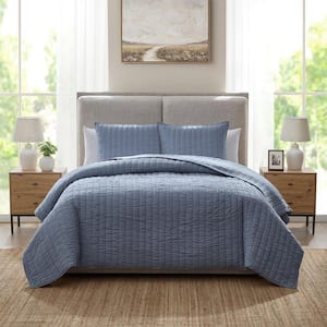 BECKI OWENS DI Stripe 3-Piece Poly Cotton Blend Gauze Quilt Set