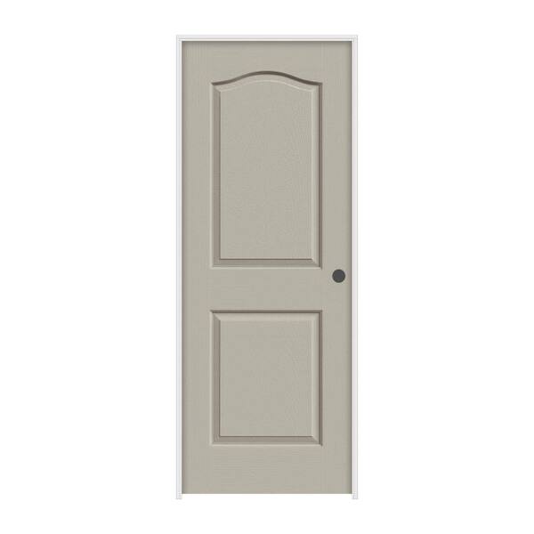JELD-WEN 28 in. x 80 in. Princeton Desert Sand Painted Left-Hand Smooth Molded Composite Single Prehung Interior Door